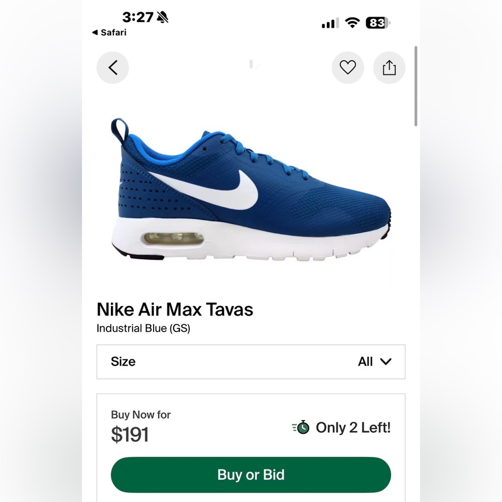 Nike Air Max Tavas 'Industrial Blue' sneakers